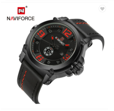 NAVIFORCE 9099 BRB Sport Mens Watches Top Brand Luxury Water Resistant Leather Quartz Military Wristwatch Male Clock