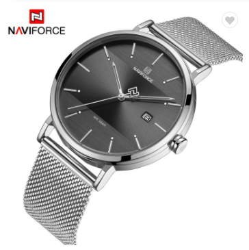 NAVIFORCE 3008G SB Men Watch Top Brand Simple Business Watches Stainless Steel Water Resistant Quartz Wrist Watch Men