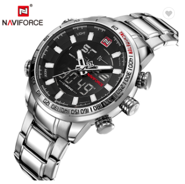 NAVIFORCE 9093 SBW Military Sports Watches Men Luxury Top Brand Digital Quartz Watch Men’s Water Resistant Wrist Watch Clock