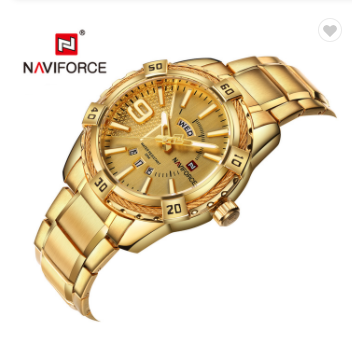 NAVIFORCE 9117S GG Luxury Watches Men Fashion Classic Stainless Steel Sport Quartz WristWatch Male Water Resistant Analog Clock