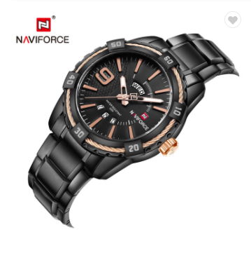 NAVIFORCE 9117S BRG Luxury Watches Men Fashion Classic Stainless Steel Sport Quartz WristWatch Male Water Resistant Analog Clock