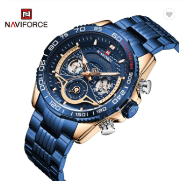 NAVIFORCE 9185 RGBE Men’s Watch Luxury Brand Business Casual Quartz Wrist watches Men Water Resistant Multi-function Clock