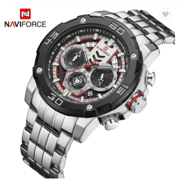 NAVIFORCE 9175 SW Men Watches Luxury Chronograph Quartz Men’s Watch Stainless Steel Strap Casual Luminous Clock
