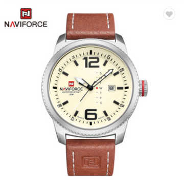 NAVIFORCE 9063 SBBN Luxury Brand Date Quartz Watch Men Casual Military Sports Watches Leather Wristwatch