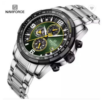 NAVIFORCE 8020S SGN Original brand mens watches with Green Dial Simple Business Quartz Wrist watch factory Direct selling