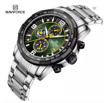 NAVIFORCE 8020S SGN Original brand mens watches with Green Dial Simple Business Quartz Wrist watch factory Direct selling