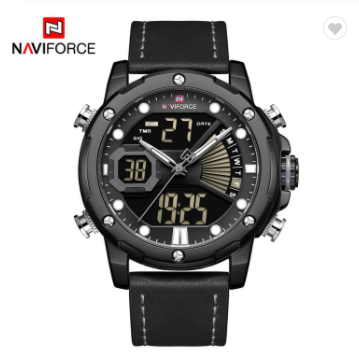 NAVIFORCE 9172L BGYB Watches Mens Luxury Military Sport Water Resistant Quartz Wrist watch LED Digital Analog alarm Clock Fashion