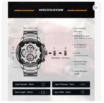 NAVIFORCE 9165 SW Luxury Brand Mens Sport Watches Full Steel Quartz Watch Men Date Week Water Resistant Fashion