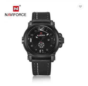 NAVIFORCE 9099 BWB Sport Mens Watches Top Brand Luxury Water Resistant Leather Quartz Military Wristwatch Male Clock