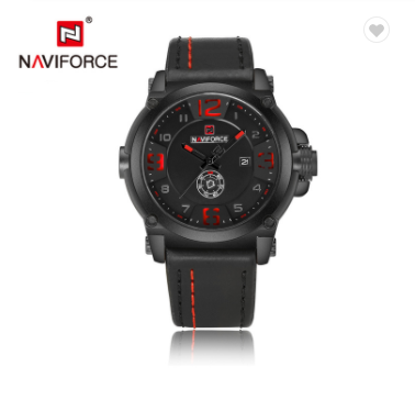 NAVIFORCE 9099 BRB Sport Mens Watches Top Brand Luxury Water Resistant Leather Quartz Military Wristwatch Male Clock