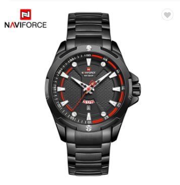 NAVIFORCE 9161 BB Fashion Luxury Watches Men Sports Casual Stainless Steel Quartz Wristwatch Water Resistant Male Watch Business