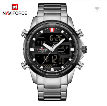 NAVIFORCE 9138S SBW Watches for Men Luxury Brand Sport Quartz Wristwatch Water Resistant Military Digital Male Clock Steel