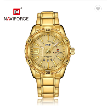 NAVIFORCE 9117S GG Luxury Watches Men Fashion Classic Stainless Steel Sport Quartz WristWatch Male Water Resistant Analog Clock