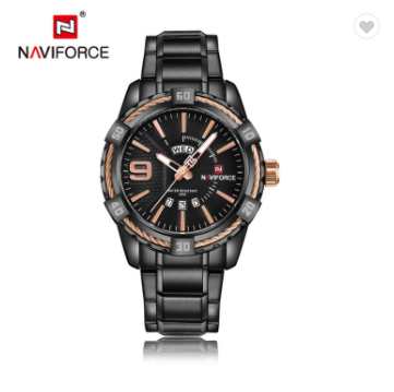 NAVIFORCE 9117S BRG Luxury Watches Men Fashion Classic Stainless Steel Sport Quartz WristWatch Male Water Resistant Analog Clock