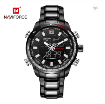 NAVIFORCE 9093 BBW Military Sports Watches Men Luxury Top Brand Digital Quartz Watch Men’s Water Resistant Wrist Watch Clock