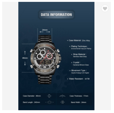 NAVIFORCE 9188 BBB Men Military Luxury Watch Quartz Sport Casual Full Steel Wrist watch Digital Analog Water Resistant Clock