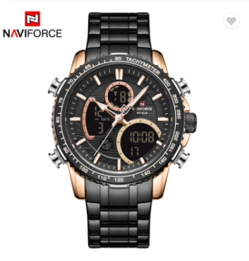 NAVIFORCE 9182 RGB Men Watch Luxury Sport Watches Mens Chronograph Quartz Wristwatch Date Male Clock