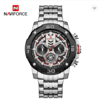 NAVIFORCE 9175 SW Men Watches Luxury Chronograph Quartz Men’s Watch Stainless Steel Strap Casual Luminous Clock