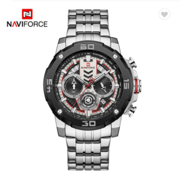 NAVIFORCE 9175 SW Men Watches Luxury Chronograph Quartz Men’s Watch Stainless Steel Strap Casual Luminous Clock