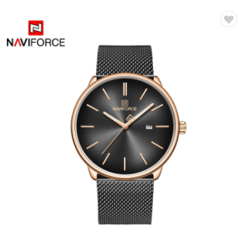 NAVIFORCE 3012L RGB Lady Watch Fashion Simple Women Watches Stainless Steel Water Resistant Quartz Wrist Watch Ladies