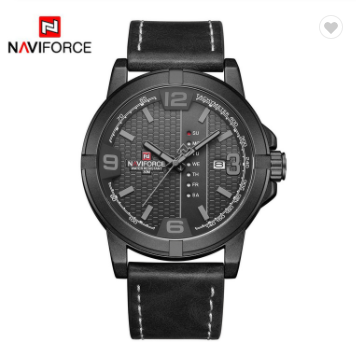 NAVIFORCE 9177 BGYB Quartz Watch Men Casual Military Sports Leather Wristwatches Male Clock Luxury Brand
