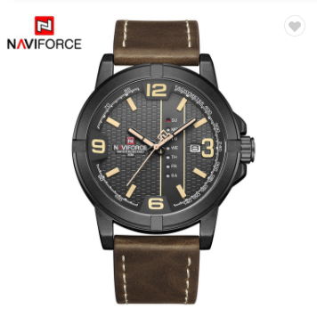 NAVIFORCE 9177 BYDBN Quartz Watch Men Casual Military Sports Leather Wristwatches Male Clock Luxury Brand