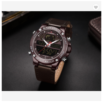 NAVIFORCE 9164 CECEDBN Luxury Mens Sport Watches Military Water Resistant Digital Alarm Chronograph Quartz Wristwatch Male Clock