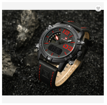 NAVIFORCE 9095 BRB Luxury Brand Sports Watches for Men Military Water Resistant Quartz Wristwatch Digital Analog Leather watch
