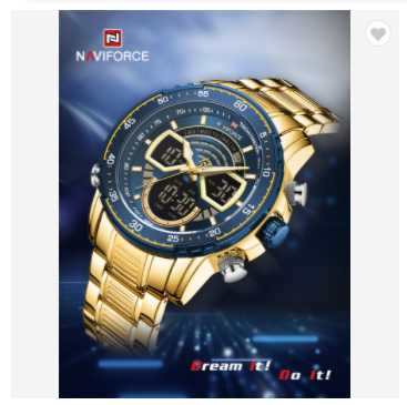 NAVIFORCE 9189 GBE Men Military Sports Watches Quartz Digital Analog Dual Display Water Resistant Wrist watch For Men