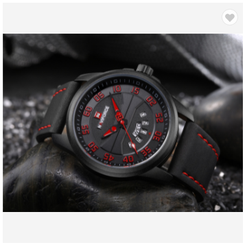 NAVIFORCE 9124 BRB Fashion Brand Men Watch Casual Leather Quartz Analog Wrist Watches Water Resistant Auto Week Date Clock