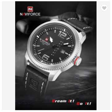 NAVIFORCE 9063 SWB Luxury Brand Date Quartz Watch Men Casual Military Sports Watches Leather Wristwatch