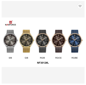 NAVIFORCE 3012L RGB Lady Watch Fashion Simple Women Watches Stainless Steel Water Resistant Quartz Wrist Watch Ladies