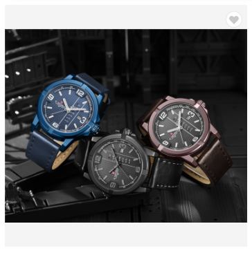 NAVIFORCE 9177 BGYB Quartz Watch Men Casual Military Sports Leather Wristwatches Male Clock Luxury Brand