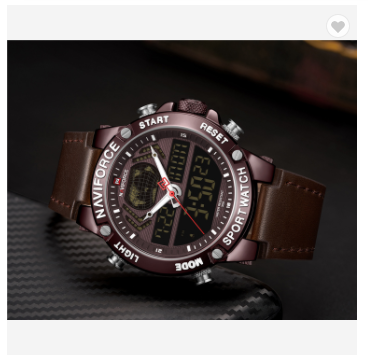 NAVIFORCE 9164 CECEDBN Luxury Mens Sport Watches Military Water Resistant Digital Alarm Chronograph Quartz Wristwatch Male Clock