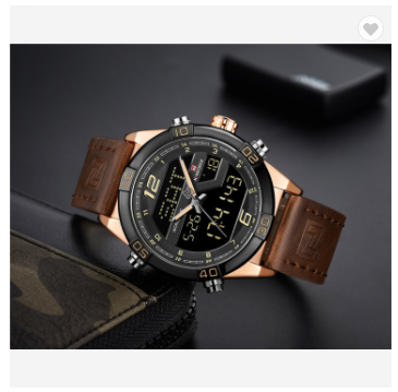 NAVIFORCE 9128 RGRGDBN Mens Watches Luxury Military Dual Display Quartz Sports Water Resistant Watches Men Wristwatch Male Clock