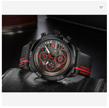 NAVIFORCE 9110 BRB Men’s Fashion Sports Watches Water Resistant Leather Strap Creative Analog Quartz Wrist Watch Men Clock