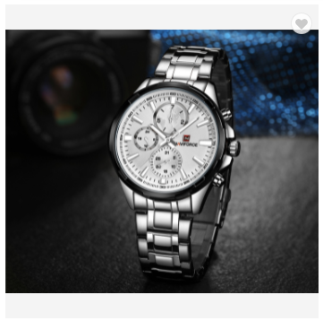 NAVIFORCE 9089S SW Men 30M Water Resistant Sports Watches Mens 24 Hour Date Week Month Stainless Steel Quartz Watches