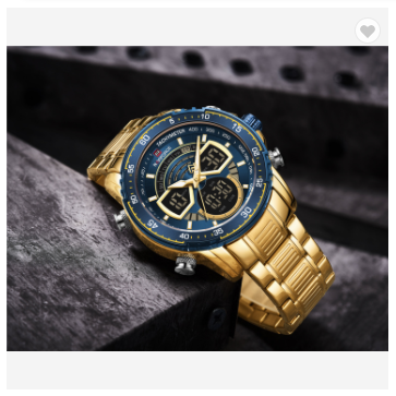 NAVIFORCE 9189 GBE Men Military Sports Watches Quartz Digital Analog Dual Display Water Resistant Wrist watch For Men