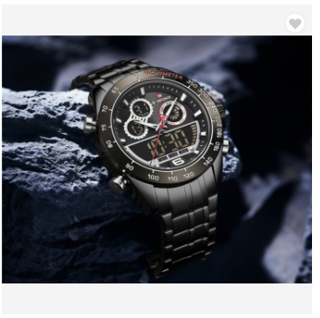 NAVIFORCE 9188 BBB Men Military Luxury Watch Quartz Sport Casual Full Steel Wrist watch Digital Analog Water Resistant Clock