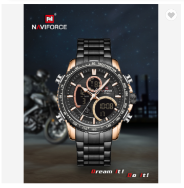 NAVIFORCE 9182 RGB Men Watch Luxury Sport Watches Mens Chronograph Quartz Wristwatch Date Male Clock