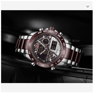 NAVIFORCE 9171 SCECE Luxury Brand Men Watch Military Digital Sport Wristwatch Mens Steel Strap Water Resistant Clock Male Fashion