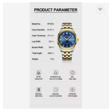 NAVIFORCE 9203 GBE Business mens watches stainless steel strap water resistant with Day Quartz Wristwatches relojs