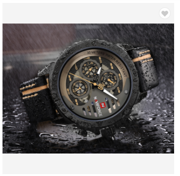 NAVIFORCE 9110 BYBN Men’s Fashion Sports Watches Water Resistant Leather Strap Creative Analog Quartz Wrist Watch Men Clock