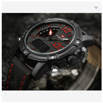 NAVIFORCE 9095 BRB Luxury Brand Sports Watches for Men Military Water Resistant Quartz Wristwatch Digital Analog Leather watch