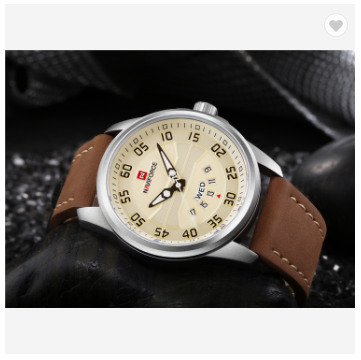 NAVIFORCE 9124 SBBN Fashion Brand Men Watch Casual Leather Quartz Analog Wrist Watches Water Resistant Auto Week Date Clock