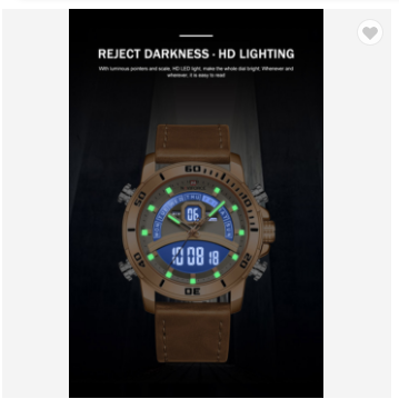 NAVIFORCE 9181L RGGYL.BN Leather Water Resistant Quartz Watch Men Top Brand Luxury Water Resistant Chronograph