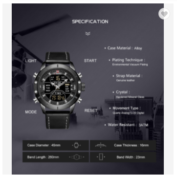 NAVIFORCE 9153L BGYB Watch Men Top Luxury Brand Leather Water Resistant Quartz Wristwatches Military Sport Watches Date