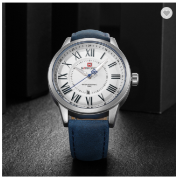 NAVIFORCE 9126 SWBE Fashion Mens Watches Luxury Quartz Men Week Date Sport Wrist Watch Male Water Resistant Clock