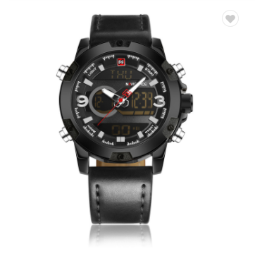 NAVIFORCE 9097 BBB Luxury Brand Men Sport Watches Men’s Leather Digital Army Military Watch Man Quartz water resistant Clock