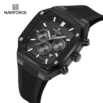 NAVIFORCE 8037 Square Luxury Date Chronograph Quartz Water Resistant